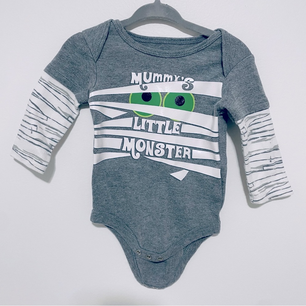 Baby Halloween Monster long sleeve one piece 6-9 month bodysuit